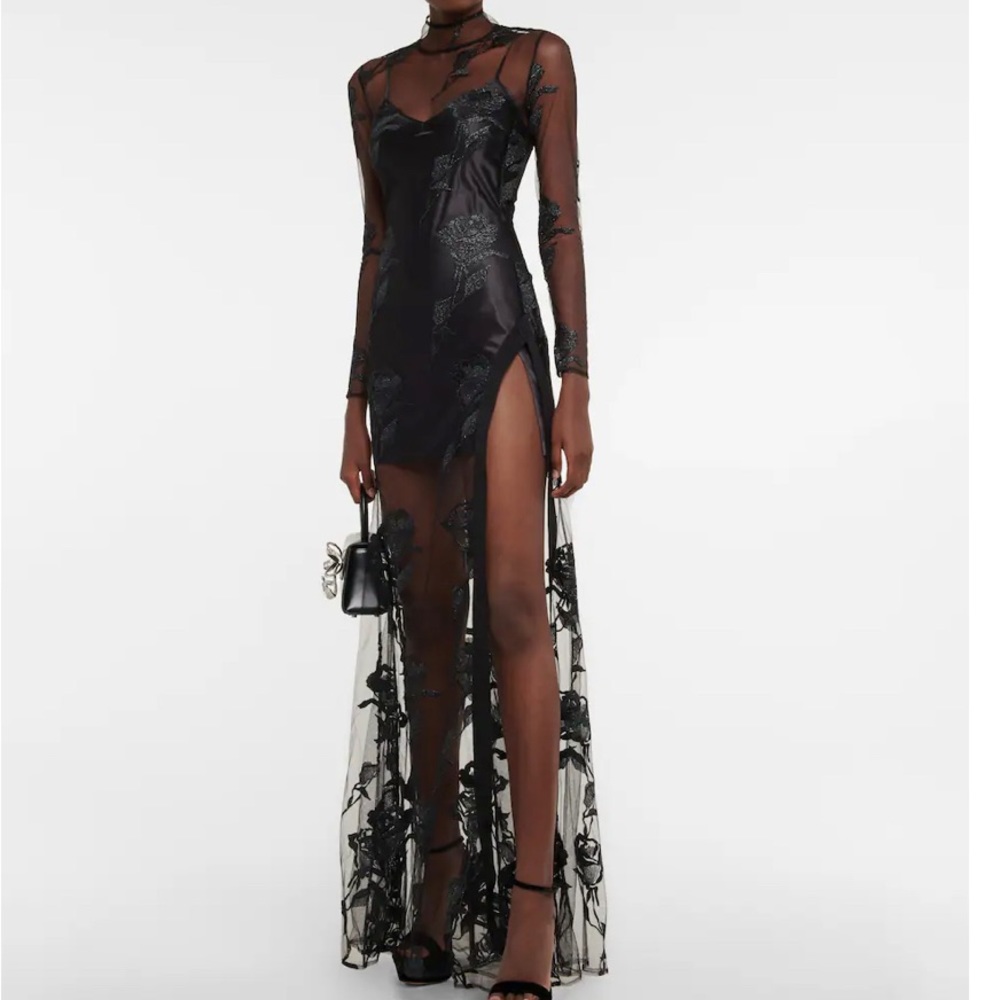 David Koma embroidered gown